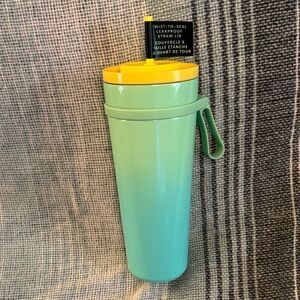 Starbucks Mint Green and Yellow Travel Tumbler